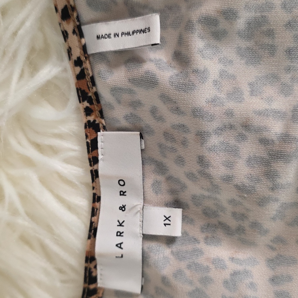 Lark & Ro Animal Print Wrap Dress 1X - Picture 5 of 5
